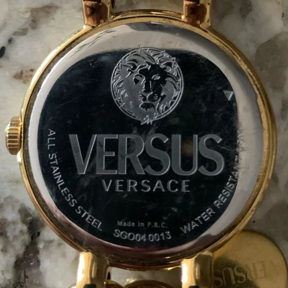 Vintage VERSACE VERSUS Gold Plated Stainless Steel Watch